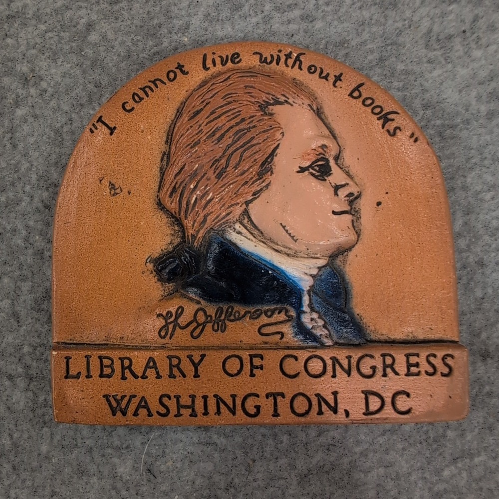 Thomas Jefferson Library of Congress I Cannot Live Without Books Fridge Magnet - Picture 1 of 2